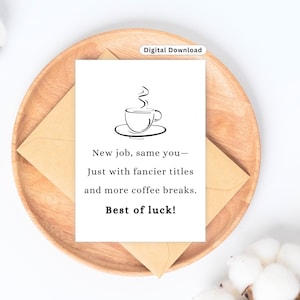Funny New Job Card Printable Good Luck At Your New Job Card New Job Congrats Card Funny Goodbye Card Congrats New Job Going Away Card PDF