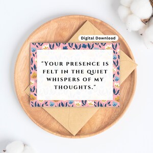 Sympathy Card Thinking of You Card Printable Quote Card Long Distance Card Condolence Card Affirmation Card all too well Miss you support
