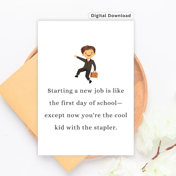 White Cotton Cards – Handgemachte Glückwunschkarte „Good Luck In Your New Job“ (16x16 Cm), Mit Strass