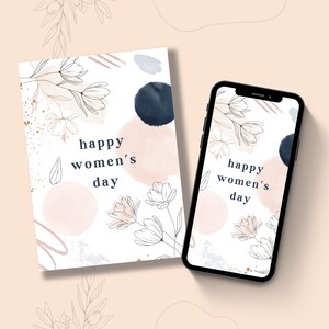 Internationale Frauentagskarte Aquarell Frauentag Geschenk für sie Göttliche Feminine Frauen Empowerment Karte Abstrakt 5X7 Printable 8.März