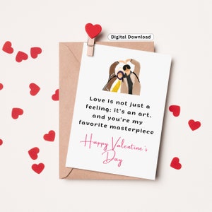 Art of Love - Beautiful Valentines Day Card for Wife Printable With Heart Card With Love Quotes Card digital Valentines Card for Husband