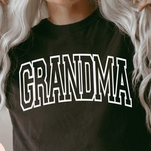 Grandma SVG PNG, New Grandparent Svg, Pregnancy Announcement Grandma Shirt, Varsity College Font, Gift For Nana, Granny Sweatshirt, Cricut