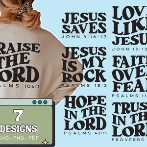 Christian Svg Bundle Retro, Scripture Svg, Religious Svg Bundle, Spiritual Svg, Church Svg, Jesus Svg, Christian Png Design, Modern Style