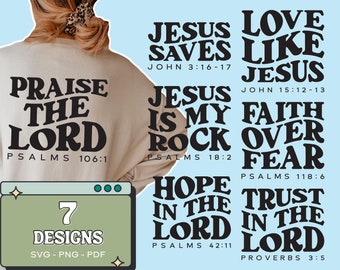Christian Svg Bundle Retro, Écriture Svg, Bundle Svg religieux, Svg spirituel, Église Svg, Jésus Svg, Christian Png Design, Style moderne