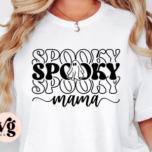 Spooky Mama SVG PNG, Spooky Mom Svg, Halloween Shirt Gift for Mom, Spooky Svg, Halloween Mama Svg, Mom Life Svg, Png Pdf Files, Stacked