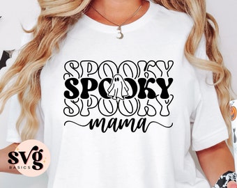 Spooky Mama SVG PNG, Spooky Mom Svg, Halloween Shirt Gift for Mom, Spooky Svg, Halloween Mama Svg, Mom Life Svg, Png Pdf Files, Stacked