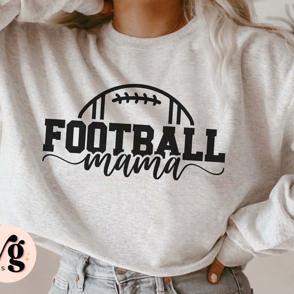 Football Mama SVG PNG, Football Svg, Football Mom Svg, Svg Files For Cricut, Football Mama Shirt Svg, Football Clipart, Football Game Day