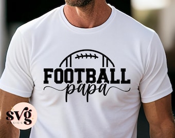 Football Dad SVG PNG, Football Svg Files, Football Shirt Design, Football Coach Svg, Foot Ball Svg, Football Papa Svg, Game Day
