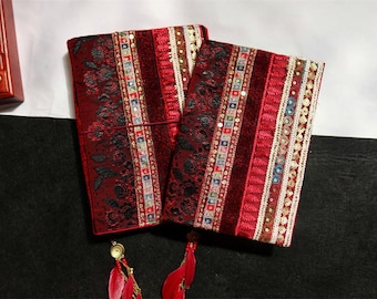 Book Cover, Book Pouch, Custom Size Book Jacket, Adjustable Book Protector, Padded Book Cover, Book Lover Gift