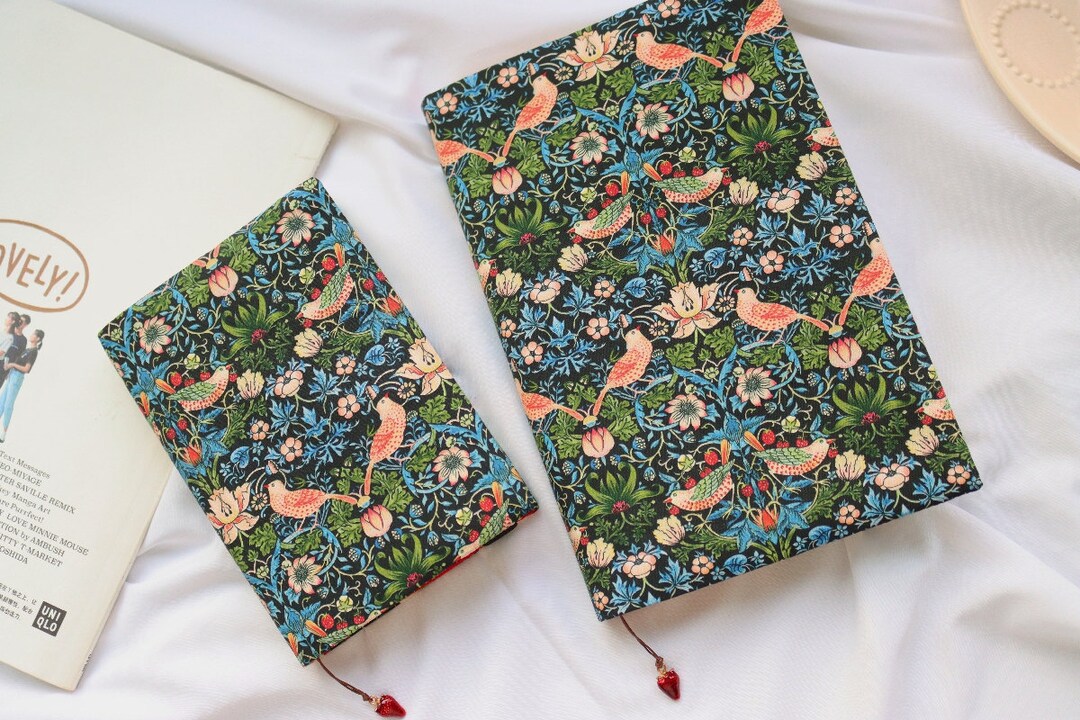 Adjustable Book Cover, Fabric Book Cover, Reusable Book Cover, Handmade Book Case, Paperback