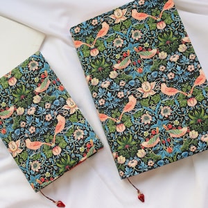 Adjustable book cover, Fabric book cover, Reusable book cover, Handmade book case, Paperback book cover, Book protector