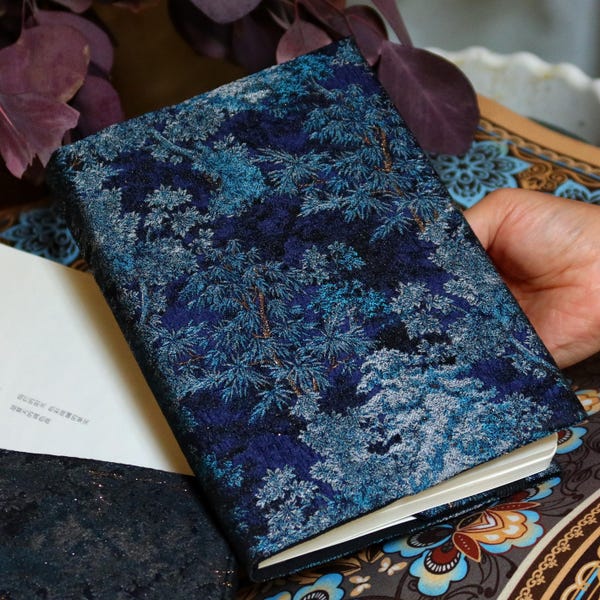 Handmade Book Cover, Padded Book Protector, Adjustable Book Jacket