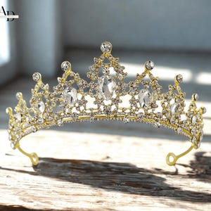 Queen Gold Crown, Silver Princess Tiaras Crowns Wedding Tiara and Crown for Bride, Quinceanera, Birthday, Prom, Pageant, Gift for Her, Party