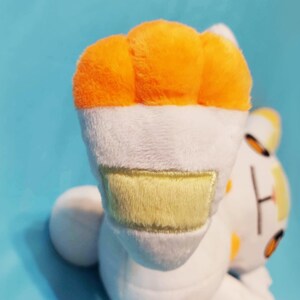Glänsande Scorbunny Pokémon Lifesize Plysch - Anime-inspirerad handgjord plyschgosedjur samlarobjekt = Kawaii present till gamer bild 7