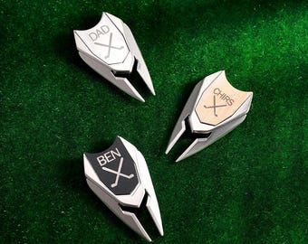 Herramienta de reparación de divots de golf grabada a medida, marcador de golf personalizado