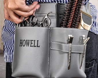 Personalisierte Leder Friseur Scherentasche, Friseur Werkzeug Gürtel, Salon Organizer