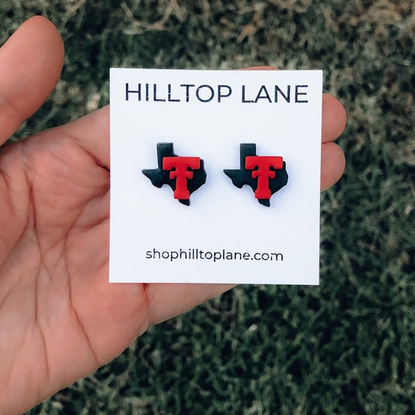 Texas Tech-Inspired Earrings, Great for Showing Off Your Raider Spirit, College Game Day