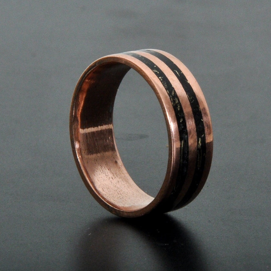 New 8mm Copper Wedding Ring Mens Handmade Wedding Ring Etsy