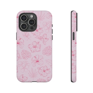 Hawaiian Flowers Iphone 15 14 13 12 11 8 XR XS Plus Pro Max Mini Phone Case, Hawaiian Flowers S23 S22 S21 S20 S10E FE Plus Ultra Phone Case