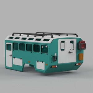 DIGITAL STL 3D Print File - Crawler 4320 Expedition Long Cab - 1/10 RC Body Attachment