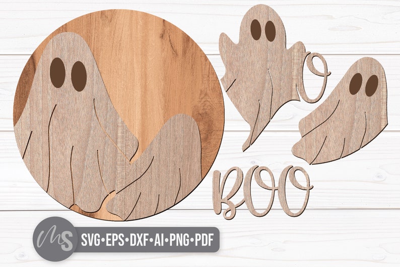 Ghost Halloween Sign Svg - Halloween Door Hanger Svg - Ghost Svg - Boo Svg - Laser Cut Files - Halloween Door Sign - Glowforge Files - Halloween Sign Svg - Halloween Welcome Sign Svg - Halloween Porch Sign - Halloween Decor - Front Door Decor