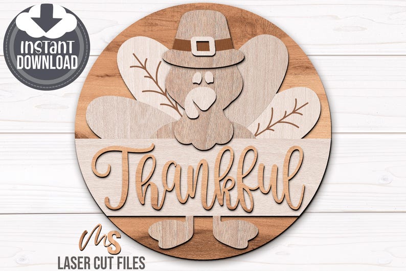 Fall Door Hanger - Thanksgiving Door Hanger Svg - Turkey Thanksgiving Sign Svg - Thankful Svg - Turkey Svg - Laser Cut Files - Fall Door Sign - Fall Porch Sign - Thanksgiving Svg - Fall Sign Svg - Thanksgiving Door Sign - Thanksgiving Porch Sign - Thanksgiving Welcome Sign - Fall Welcome Sign Svg - Fall Svg - Thanksgiving Decor - Fall Decor - Front Door Decor - Front Door Sign - Glowforge Files - Svg Files For Cricut - Fall CNC Files - Round Wood Sign