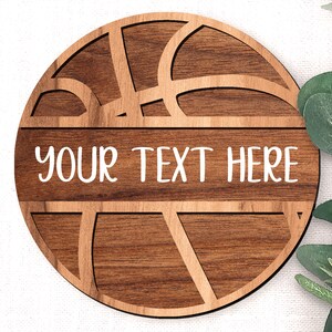 Monogram Basketball SVG - Basketball Sign - Laser Cut Files - Name Sign Svg - Basketball Door Hanger - Bedroom Decor - Glowforge Files - Basketball Svg - Basketball Name Sign - Monogram Svg - Sports Sign - Kids Bedroom Door Sign - Cricut