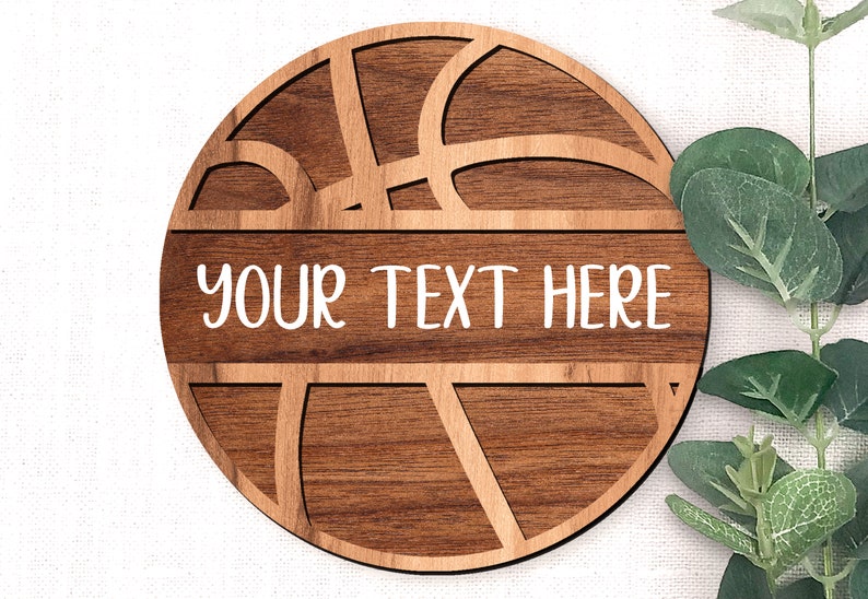 Monogram Basketball SVG - Basketball Sign - Laser Cut Files - Name Sign Svg - Basketball Door Hanger - Bedroom Decor - Glowforge Files - Basketball Svg - Basketball Name Sign - Monogram Svg - Sports Sign - Kids Bedroom Door Sign - Cricut