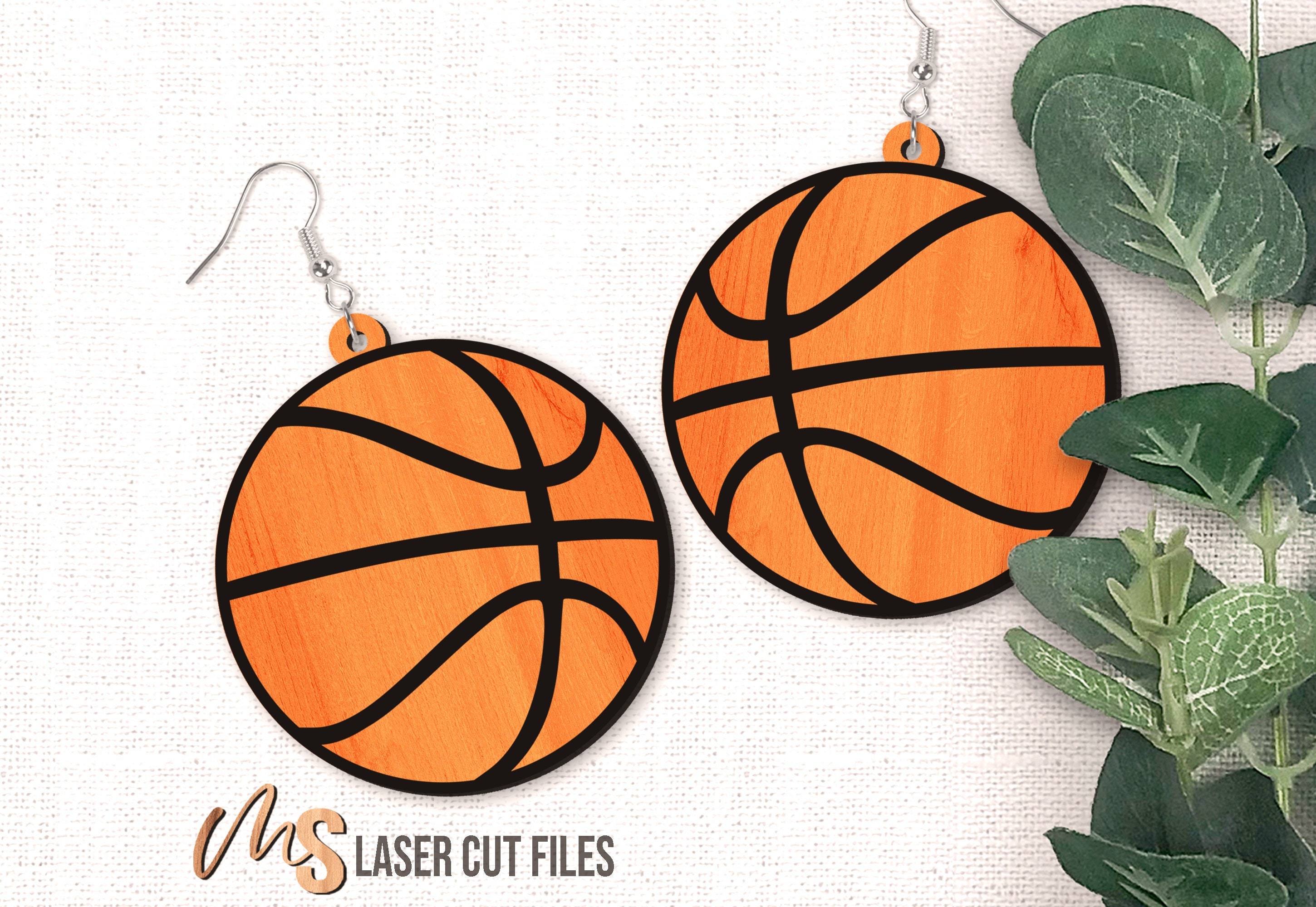 Basketball Earrings SVG Basketball Svg Laser Cut Files Etsy