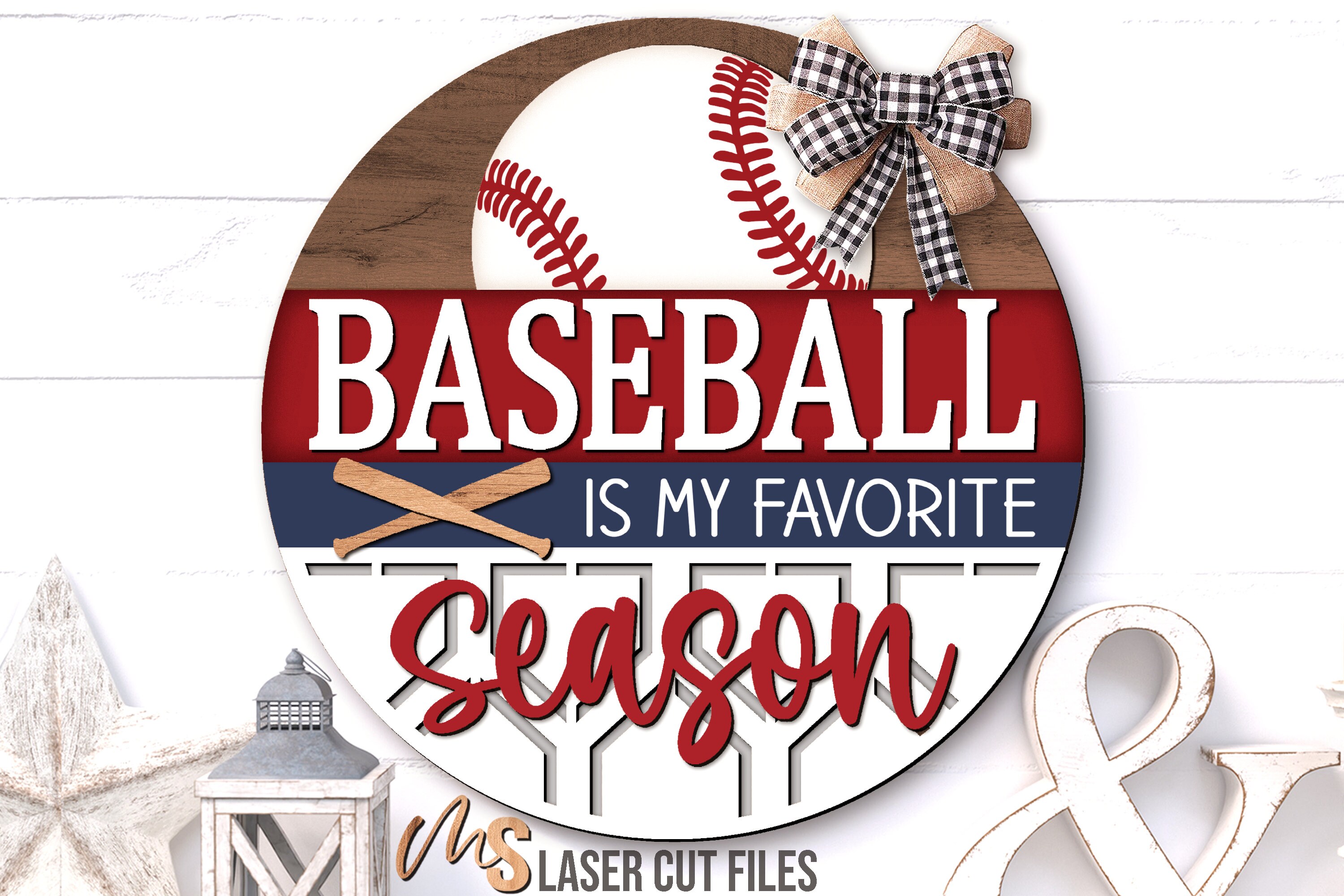 Baseball Sign SVG Laser Cut Files: Baseball Season Door Hanger ...