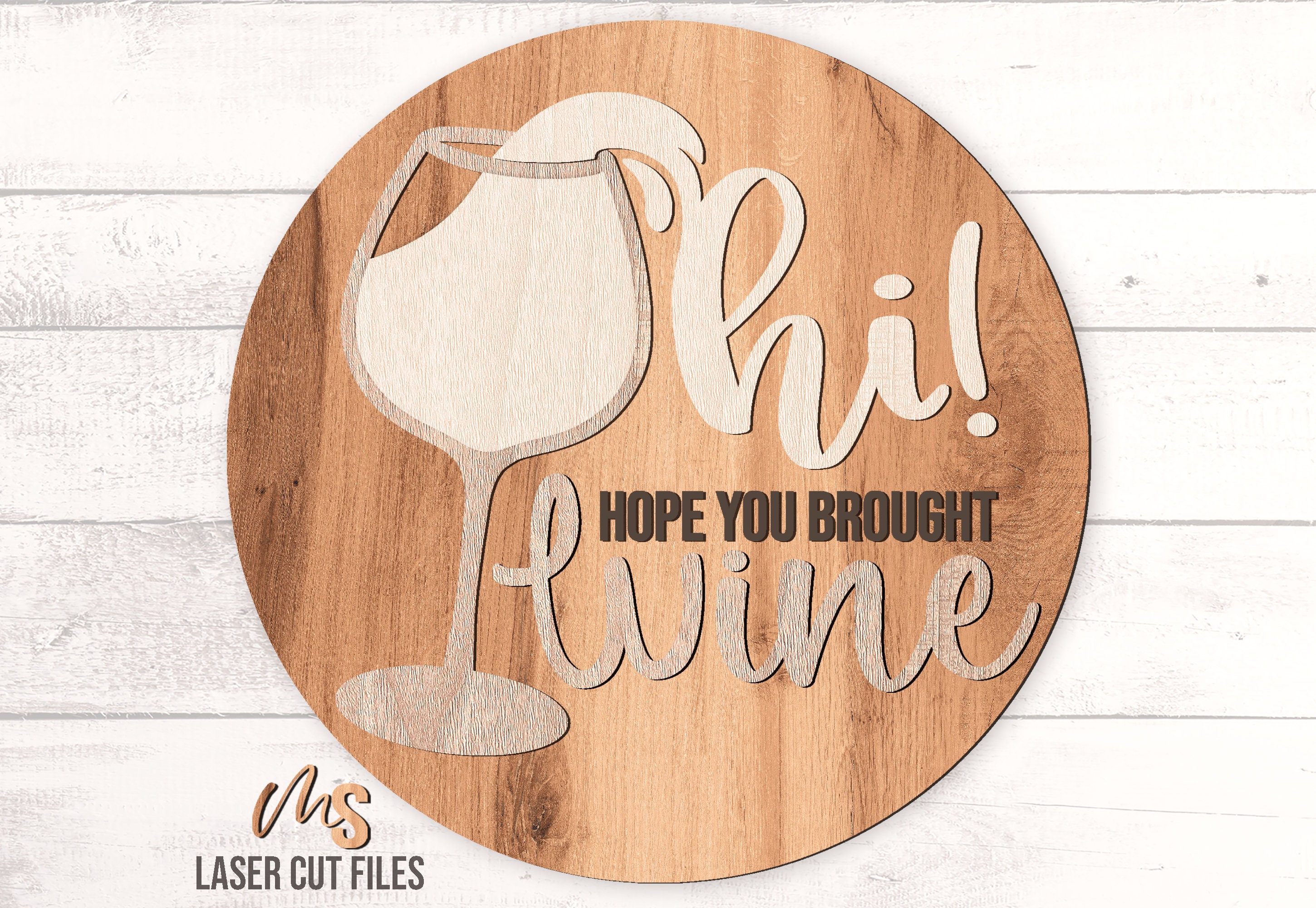 Wine Door Hanger Svg - Welcome Sign Svg - Hope You Brought Wine Svg ...