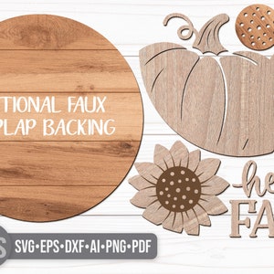 Hello Fall Sign Svg - Fall Door Hanger SVG - Pumpkin Svg - Sunflower Svg - Laser Cut Files - Fall Door Sign - Fall Decor - Glowforge Files - Hello Fall Svg - Fall Welcome Sign Svg - Fall Svg - Floral Pumpkin Svg - Thanksgiving Svg - Pumpkin Decor