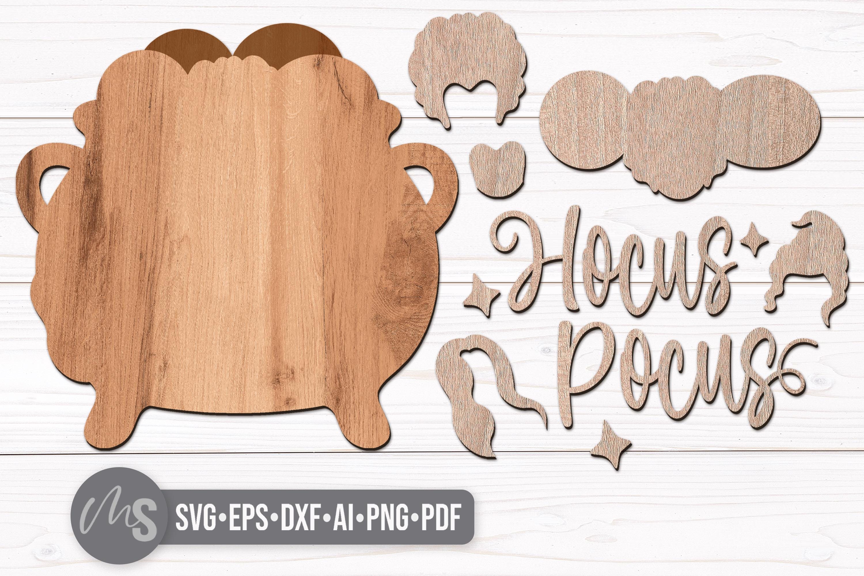 Hocus Pocus Witch Cauldron Halloween Sign Svg - Halloween Door Hanger ...