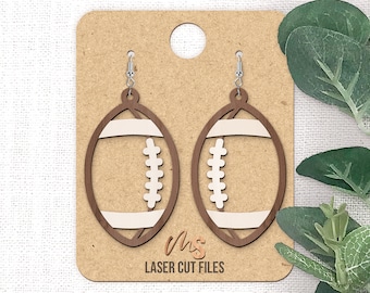 SVG de Brincos de Futebol - SVG de Futebol - Brincos Pendentes de Futebol - Arquivos para Corte a Laser - Modelo de Brinco - Arquivos para Glowforge - Cricut Silhouette