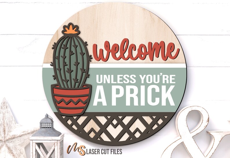 Cactus Welcome Sign Svg Western Door Hanger Svg Cactus Svg - Etsy