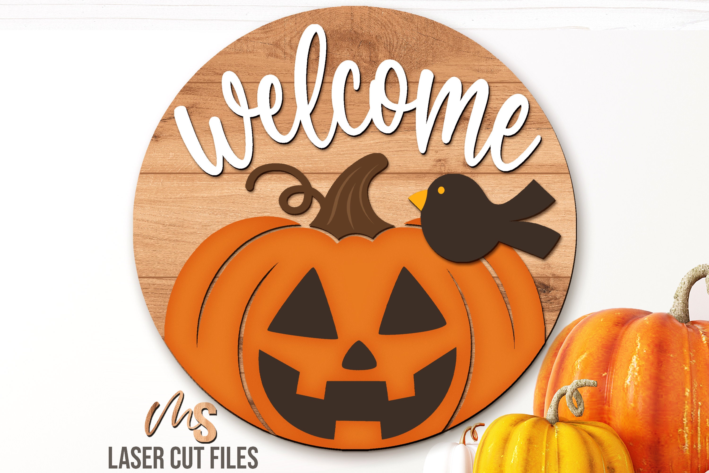 Halloween Welcome Sign Svg - Halloween Door Hanger Svg - Jack O Lantern ...