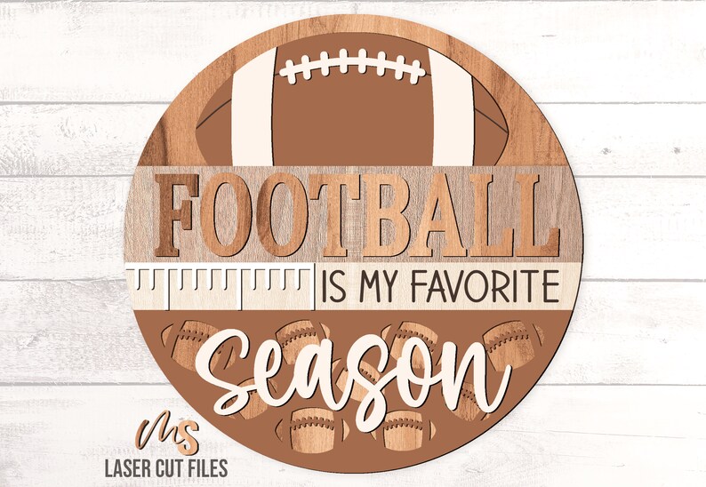 Football Season Sign SVG - Football Door Hanger Svg - Football Svg - Laser Cut Files - Front Door Sign - Football Party Decor - Glowforge Files - Football Season Svg - Football Signs - Fall Door Hanger - Football Welcome Sign - Football Wall Art