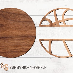 Monogram Basketball SVG - Basketball Sign - Laser Cut Files - Name Sign Svg - Basketball Door Hanger - Bedroom Decor - Glowforge Files - Basketball Svg - Basketball Name Sign - Monogram Svg - Sports Sign - Kids Bedroom Door Sign - Cricut
