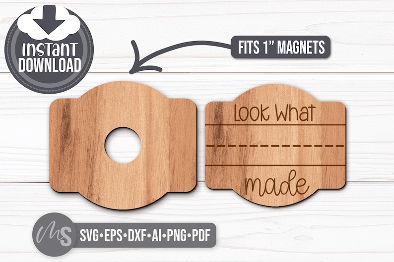 Look What I Made Fridge Magnet SVG Bundle - Kids Magnet Svg - Kids Craft Kit - Laser Cut Files - Custom Fridge Magnet - Glowforge Cricut - Fridge Magnet Svg - Kitchen Decor - Kids Drawing - Baby Keepsake - Gift For Mom