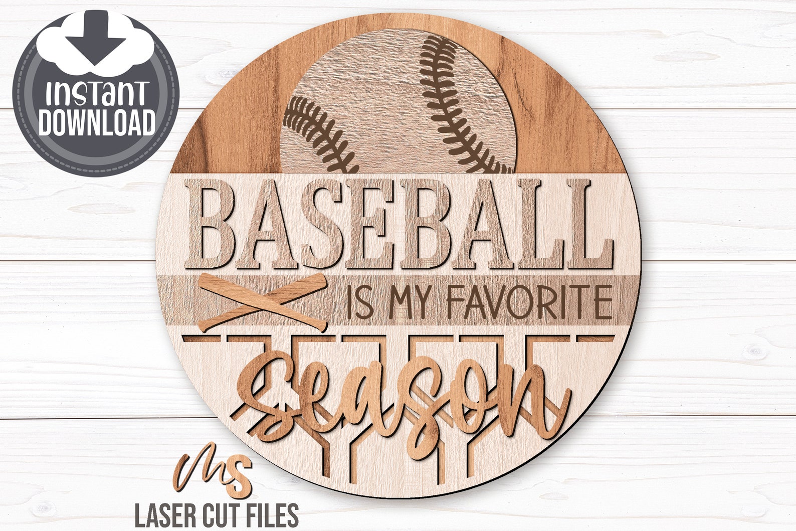 Baseball Sign SVG Laser Cut Files: Baseball Season Door Hanger ...