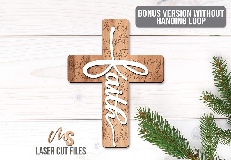 Christian Cross Ornament SVG - Christmas Ornament Svg - Religious Cross Svg - Jesus Svg - Faith Svg - Laser Cut Files - Glowforge Files - Ornament Svg - Cross Ornament - Christmas Svg - Glowforge Ornament - Merry Christmas Svg - Christmas Decorations