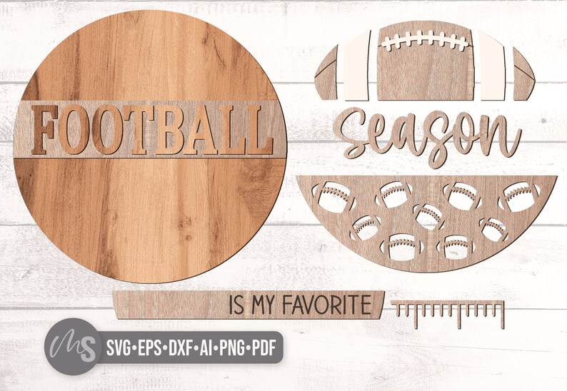 Football Season Sign SVG - Football Door Hanger Svg - Football Svg - Laser Cut Files - Front Door Sign - Football Party Decor - Glowforge Files - Football Season Svg - Football Signs - Fall Door Hanger - Football Welcome Sign - Football Wall Art