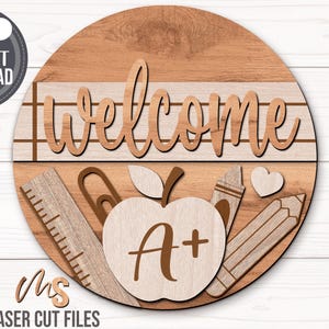 Teacher Welcome Sign Svg - Teacher Door Hanger Svg - School Classroom Door Sign Svg - Laser Cut Files - Classroom Decor - Teacher Svg - Teacher Sign Svg - Classroom Door Hanger - School Sign Svg - Classroom Sign Svg - Classroom Door Sign - Teacher Door Sign - Back To School Svg - Teacher Appreciation Gift - Welcome To Our Classroom - Welcome To Class - School Welcome Svg - Teacher Gift - Glowforge Files - Svg Files For Cricut