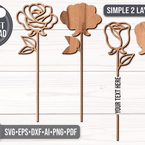 Mothers Day Rose SVG Bundle - Personalized Mothers Day Gift - Flowers For Mom Svg - Grandma Svg - Laser Cut Files - Glowforge Files - Rose Svg - Flowers Svg - Mothers Day Svg - Flowers For Mommy - Flowers For Grandma - Nanna Svg - Gift For Mom - Svg Files For Cricut - Rose CNC Files