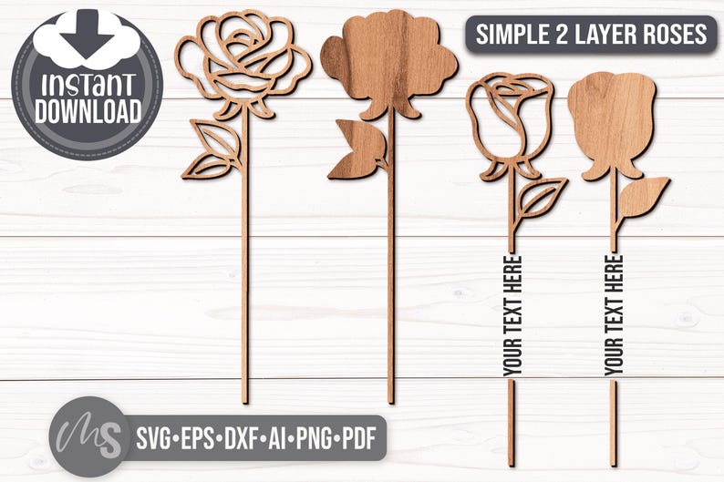 Mothers Day Rose SVG Bundle - Personalized Mothers Day Gift - Flowers For Mom Svg - Grandma Svg - Laser Cut Files - Glowforge Files - Rose Svg - Flowers Svg - Mothers Day Svg - Flowers For Mommy - Flowers For Grandma - Nanna Svg - Gift For Mom - Svg Files For Cricut - Rose CNC Files