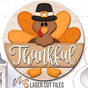 Fall Door Hanger - Thanksgiving Door Hanger Svg - Turkey Thanksgiving Sign Svg - Thankful Svg - Turkey Svg - Laser Cut Files - Fall Door Sign - Fall Porch Sign - Thanksgiving Svg - Fall Sign Svg - Thanksgiving Door Sign - Thanksgiving Porch Sign - Thanksgiving Welcome Sign - Fall Welcome Sign Svg - Fall Svg - Thanksgiving Decor - Fall Decor - Front Door Decor - Front Door Sign - Glowforge Files - Svg Files For Cricut - Fall CNC Files - Round Wood Sign
