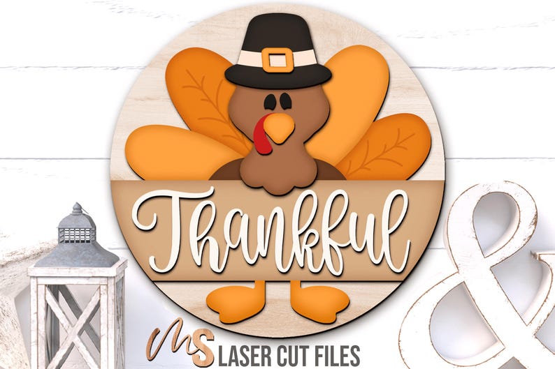 Fall Door Hanger - Thanksgiving Door Hanger Svg - Turkey Thanksgiving Sign Svg - Thankful Svg - Turkey Svg - Laser Cut Files - Fall Door Sign - Fall Porch Sign - Thanksgiving Svg - Fall Sign Svg - Thanksgiving Door Sign - Thanksgiving Porch Sign - Thanksgiving Welcome Sign - Fall Welcome Sign Svg - Fall Svg - Thanksgiving Decor - Fall Decor - Front Door Decor - Front Door Sign - Glowforge Files - Svg Files For Cricut - Fall CNC Files - Round Wood Sign