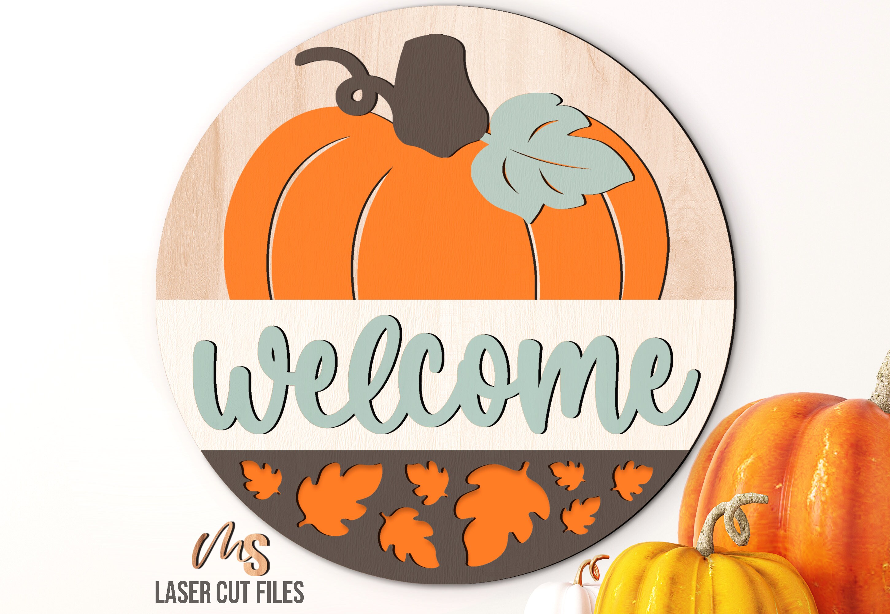 Fall Sign SVG Fall Door Hanger Svg Pumpkin Svg Etsy