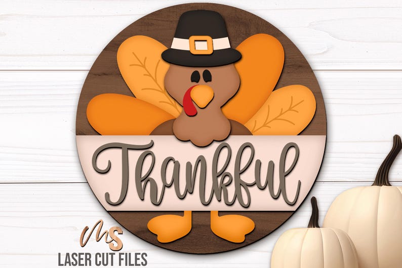 Fall Door Hanger - Thanksgiving Door Hanger Svg - Turkey Thanksgiving Sign Svg - Thankful Svg - Turkey Svg - Laser Cut Files - Fall Door Sign - Fall Porch Sign - Thanksgiving Svg - Fall Sign Svg - Thanksgiving Door Sign - Thanksgiving Porch Sign - Thanksgiving Welcome Sign - Fall Welcome Sign Svg - Fall Svg - Thanksgiving Decor - Fall Decor - Front Door Decor - Front Door Sign - Glowforge Files - Svg Files For Cricut - Fall CNC Files - Round Wood Sign