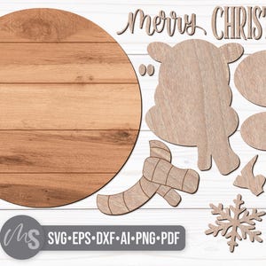 Reindeer Merry Christmas Sign SVG - Christmas Door Hanger Svg - Reindeer Svg - Laser Cut Files - Christmas Door Sign - Glowforge Files - Merry Christmas Svg - Reindeer Door Hanger - Reindeer Sign - Christmas Porch Sign - Christmas Decor - CNC Files